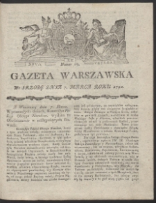 Gazeta Warszawska. R.1792 Nr 19