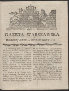 Gazeta Warszawska. R.1792 Nr 21