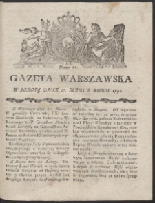 Gazeta Warszawska. R.1792 Nr 22