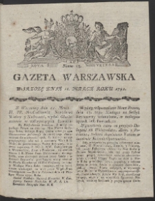 Gazeta Warszawska. R.1792 Nr 23