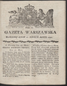 Gazeta Warszawska. R.1792 Nr 25