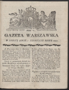 Gazeta Warszawska. R.1792 Nr 28