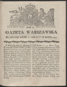 Gazeta Warszawska. R.1792 Nr 29