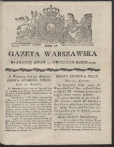 Gazeta Warszawska. R.1792 Nr 33