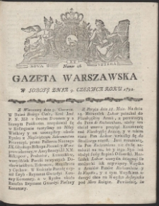 Gazeta Warszawska. R.1792 Nr 46