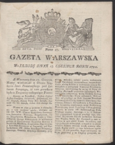 Gazeta Warszawska. R.1792 Nr 47