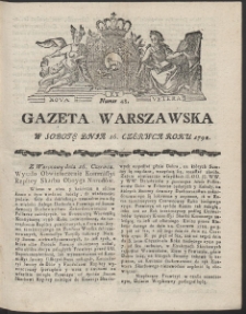 Gazeta Warszawska. R.1792 Nr 48