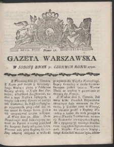 Gazeta Warszawska. R.1792 Nr 52