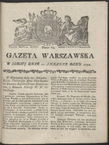 Gazeta Warszawska. R.1792 Nr 64