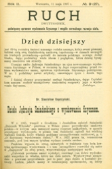 Ruch : dwutygodnik poświęcony sprawom wychowania fizycznego i w ogóle normalnego rozwoju ciała, 1907.05.11 R. 2 nr 9 (27)