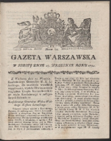 Gazeta Warszawska. R.1792 Nr 74