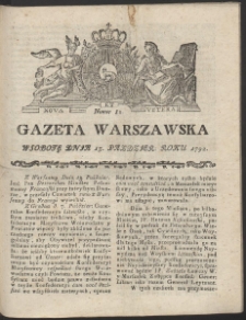 Gazeta Warszawska. R.1792 Nr 82