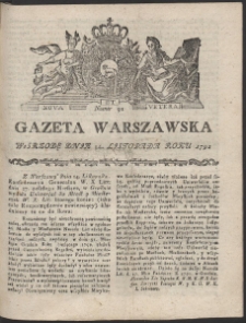 Gazeta Warszawska. R.1792 Nr 91