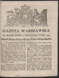 Gazeta Warszawska. R.1792 Nr 93