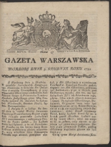 Gazeta Warszawska. R.1792 Nr 97