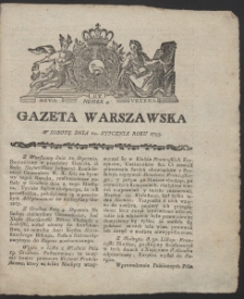 Gazeta Warszawska. R.1793 Nr 4