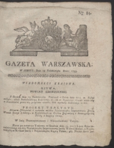 Gazeta Warszawska. R.1793 Nr 84