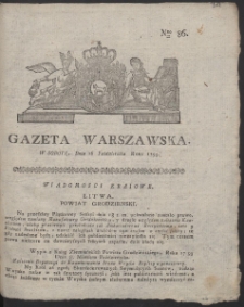 Gazeta Warszawska. R.1793 Nr 86