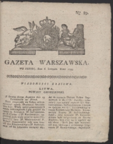Gazeta Warszawska. R.1793 Nr 89