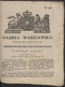Gazeta Warszawska. R.1793 Nr 98