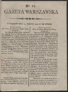 Gazeta Warszawska. R.1796 Nr 12