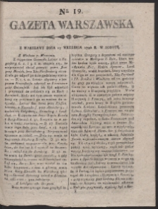 Gazeta Warszawska. R.1796 Nr 19