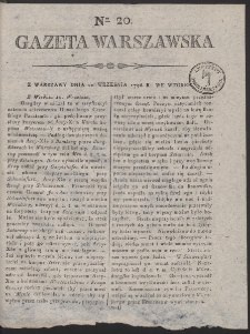 Gazeta Warszawska. R.1796 Nr 20