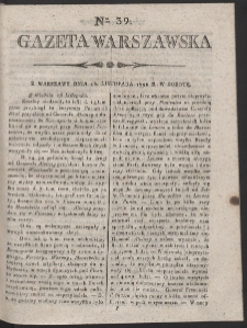 Gazeta Warszawska. R.1796 Nr 39