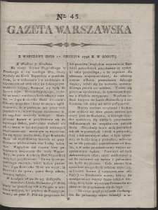 Gazeta Warszawska. R.1796 Nr 45