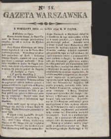 Gazeta Warszawska. R. 1797 Nr 58