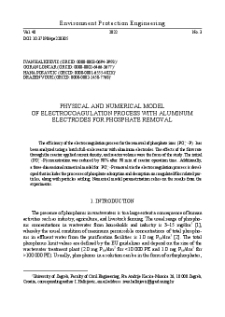 Physical and numerical model of electrocoagulation process with aluminum electrodes for phosphate removal