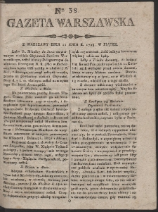 Gazeta Warszawska. R.1798 Nr 38