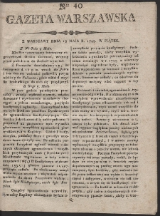 Gazeta Warszawska. R.1798 Nr 40