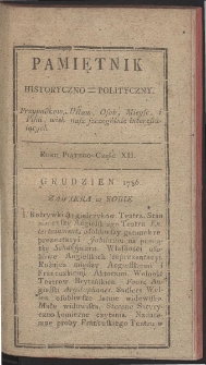 Pamiętnik Historyczno-Polityczny. R. 1786. T. 4 (Grudzień)