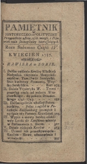 Pamiętnik Historyczno-Polityczny. R. 1787. T. 1 (Kwiecień)
