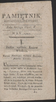 Pamiętnik Historyczno-Polityczny. R.1787. T. 2 (Maj)