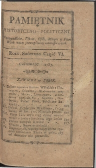 Pamiętnik Historyczno-Polityczny. R.1787. T. 2 (Czerwiec)