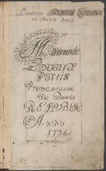 "Manuale quartae partis proventuum de bonis Reipublicae anni 1736" oraz inne materiały dotyczące spraw skarbowych w Polsce.