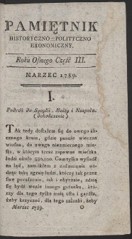 Pamiętnik Historyczno-Polityczny. R.1789. T. 1. (Marzec)