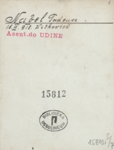 [Legiony Polskie. Kartoteka legionistów internowanych w 1918 r. na Węgrzech i w Polsce. Pudło 7: Lit. N-Pn]