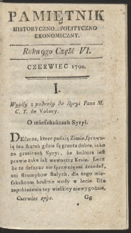 Pamiętnik Historyczno-Polityczny. R. 1790. T. 1-2 (Czerwiec)