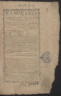 Pamiętnik Historyczno-Polityczny. R.1791 T. 5 (Listopad)