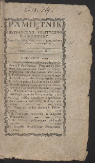 Pamiętnik Historyczno-Polityczny. R.1791 T. 5 (Grudzień)