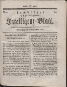 Lemberg Kaiserlich-Königliches Intelligenz-Blatt. R. 1802 Nr 84