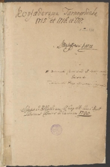 Kopiariusz listów, mów, diariuszy i akt publicznych odnoszących się do spraw politycznych Polski z lat 1716-1717.