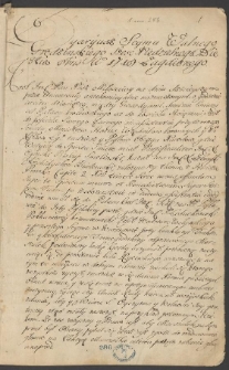 Diariusze sejmów i odpisy akt politycznych z lat 1718-1720 oraz rachunki i inwentarze artylerii koronnej za lata 1690-1718.