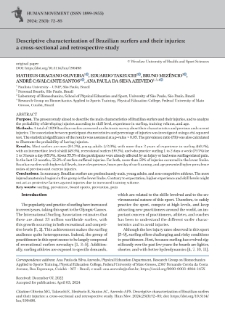 Descriptive characterization of Brazilian surfers and their injuries:a cross-sectional and retrospective study