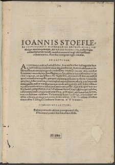 Ioannis Stoefleri Iustingensis [...] in Procli Diadochi [...] Sphæram mundi, omnibus numeris longè absolutissimus commentarius [...]