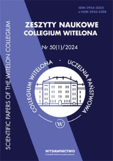 Zasady zamieszczania artykułów w Zeszytach Naukowych Collegium Witelona [Zeszyty Naukowe Collegium Witelona, nr 50(1)/2024]