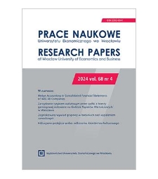 Spis treści [Prace Naukowe Uniwersytetu Ekonomicznego we Wrocławiu = Research Papers of Wrocław University of Economics; 2024; vol. 68, nr 4]